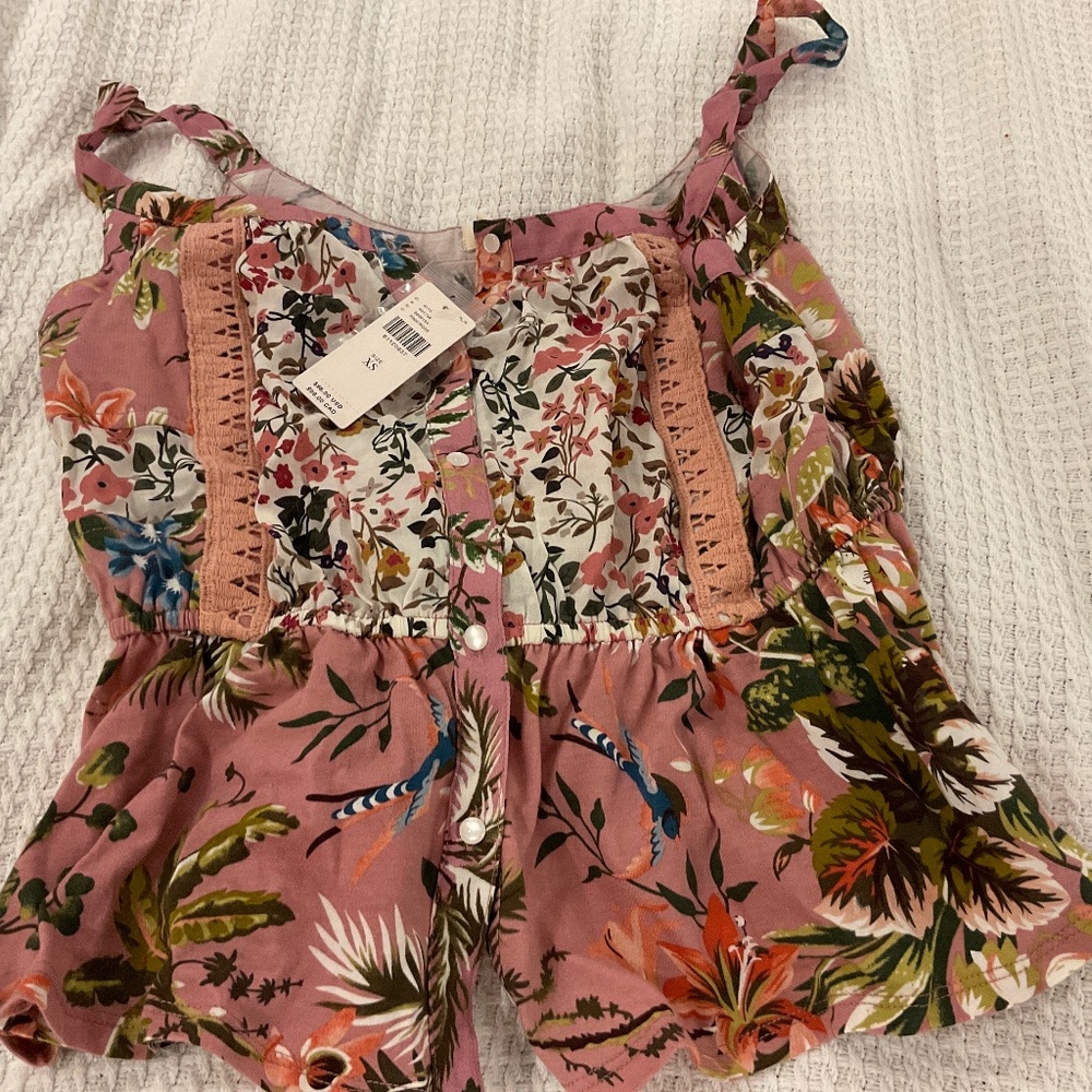 Anthropologie Floral tank top